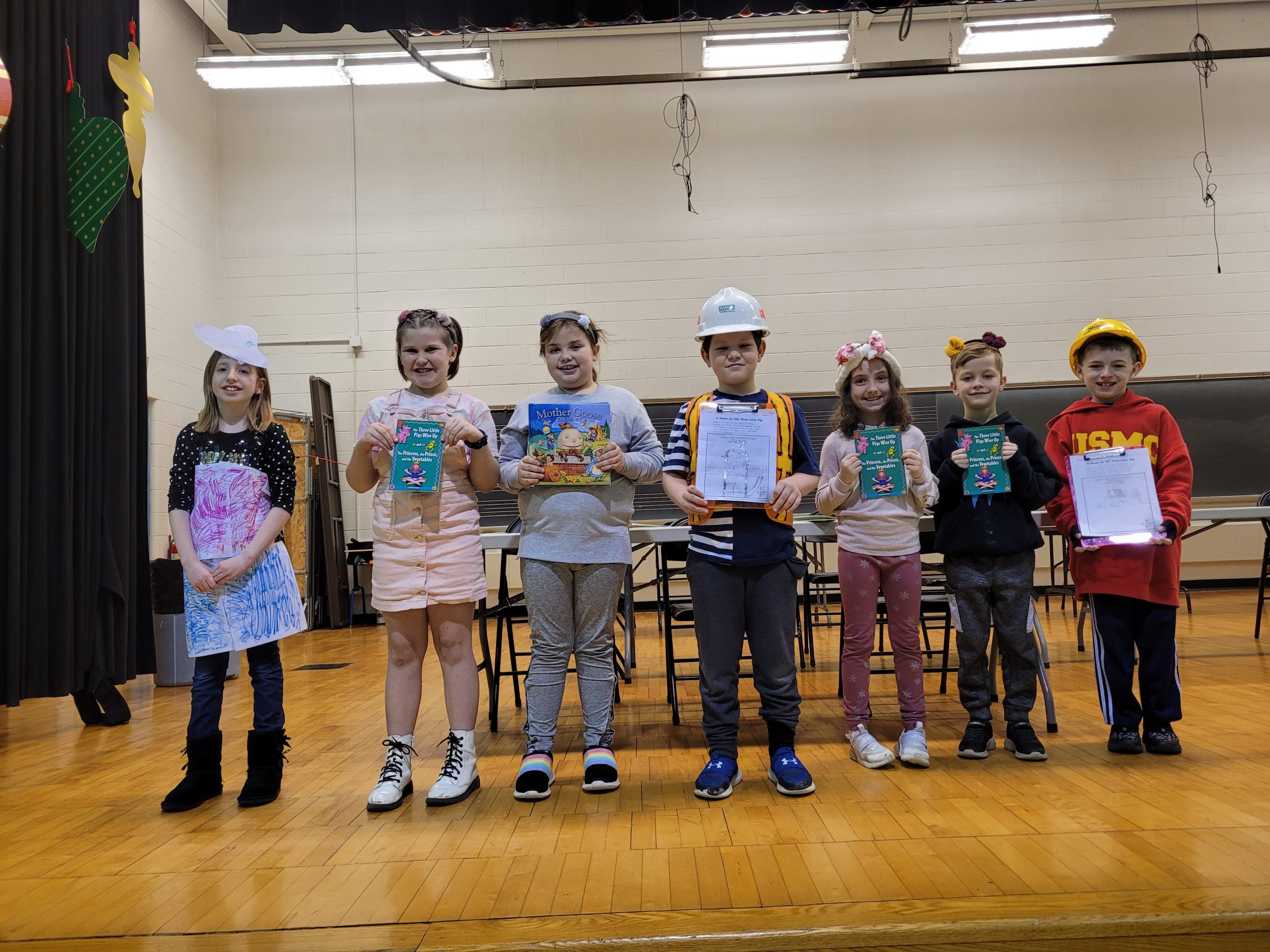 3rd grade students participated in a reader’s theater “The Three Little Pigs Wise Up”