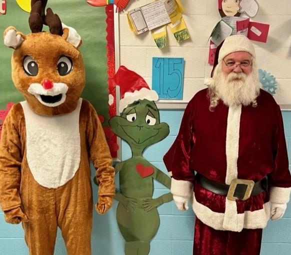 Santa and Rudolph Visit our Schools!