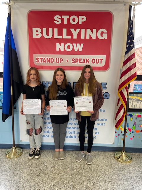 Sankertown VFW Awards – 6th Grade – Lauren Girard & Alexis Biter    8th Grade- Chloe Harber