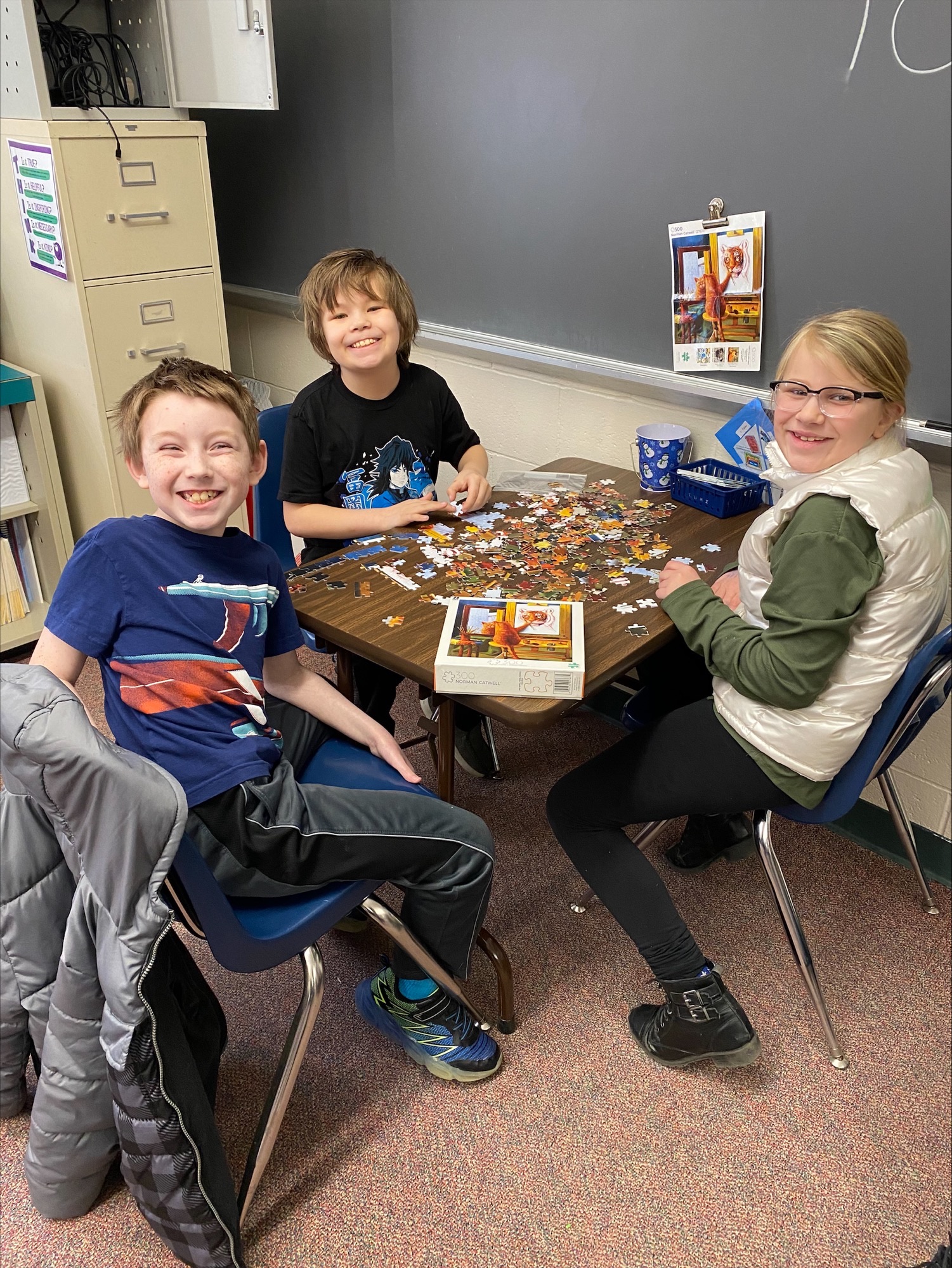 Puzzling at Recess