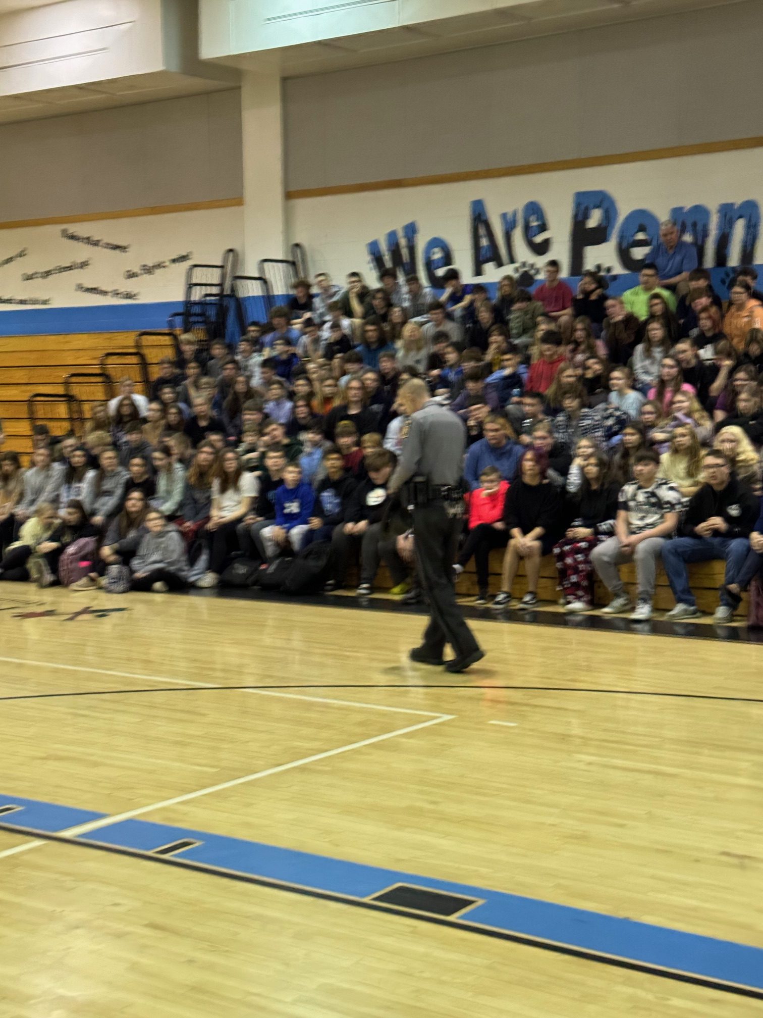 Trooper McMullen talked to 7th & 8th graders about this summer’s Camp cadet!