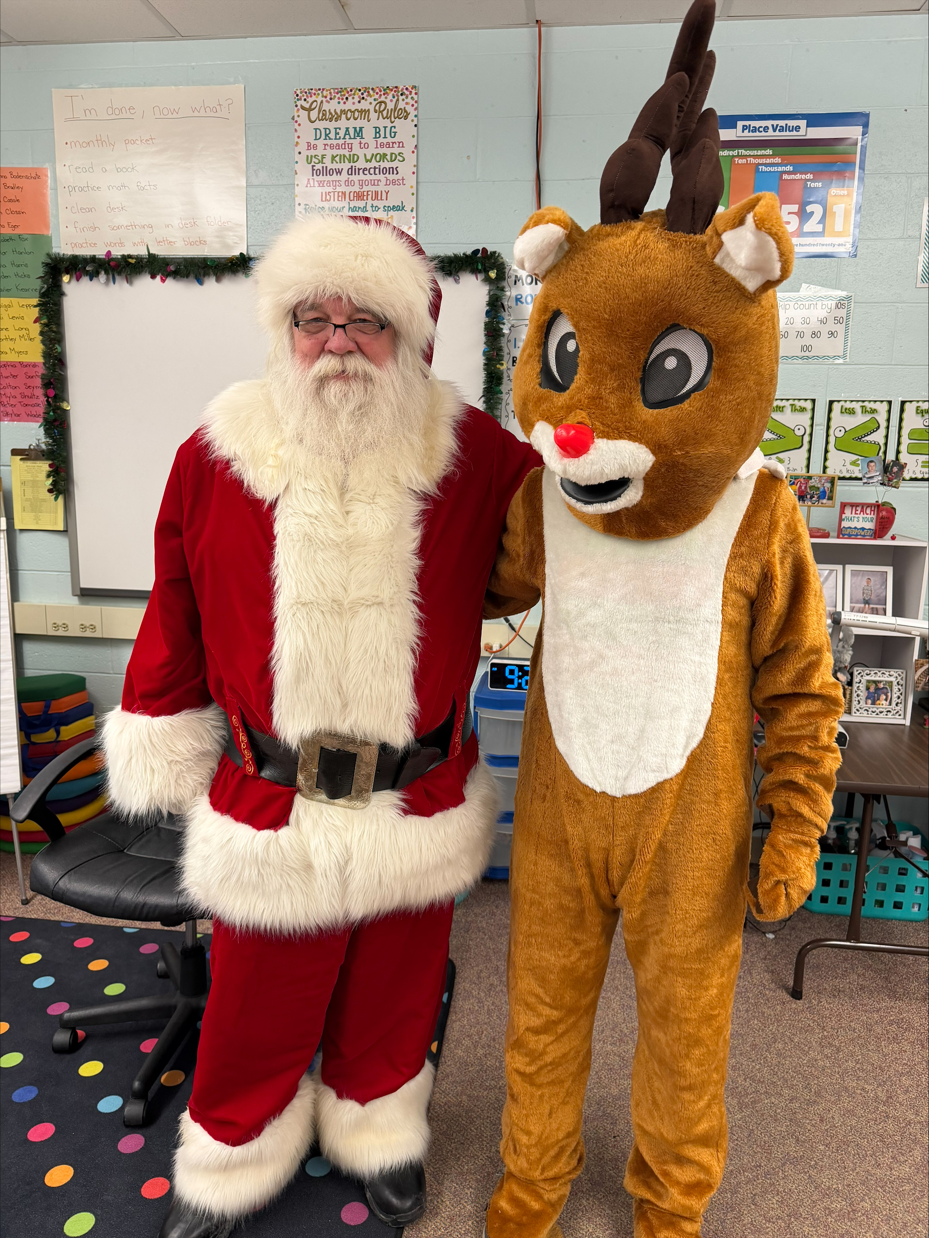 Santa and Rudolph Visit PCI