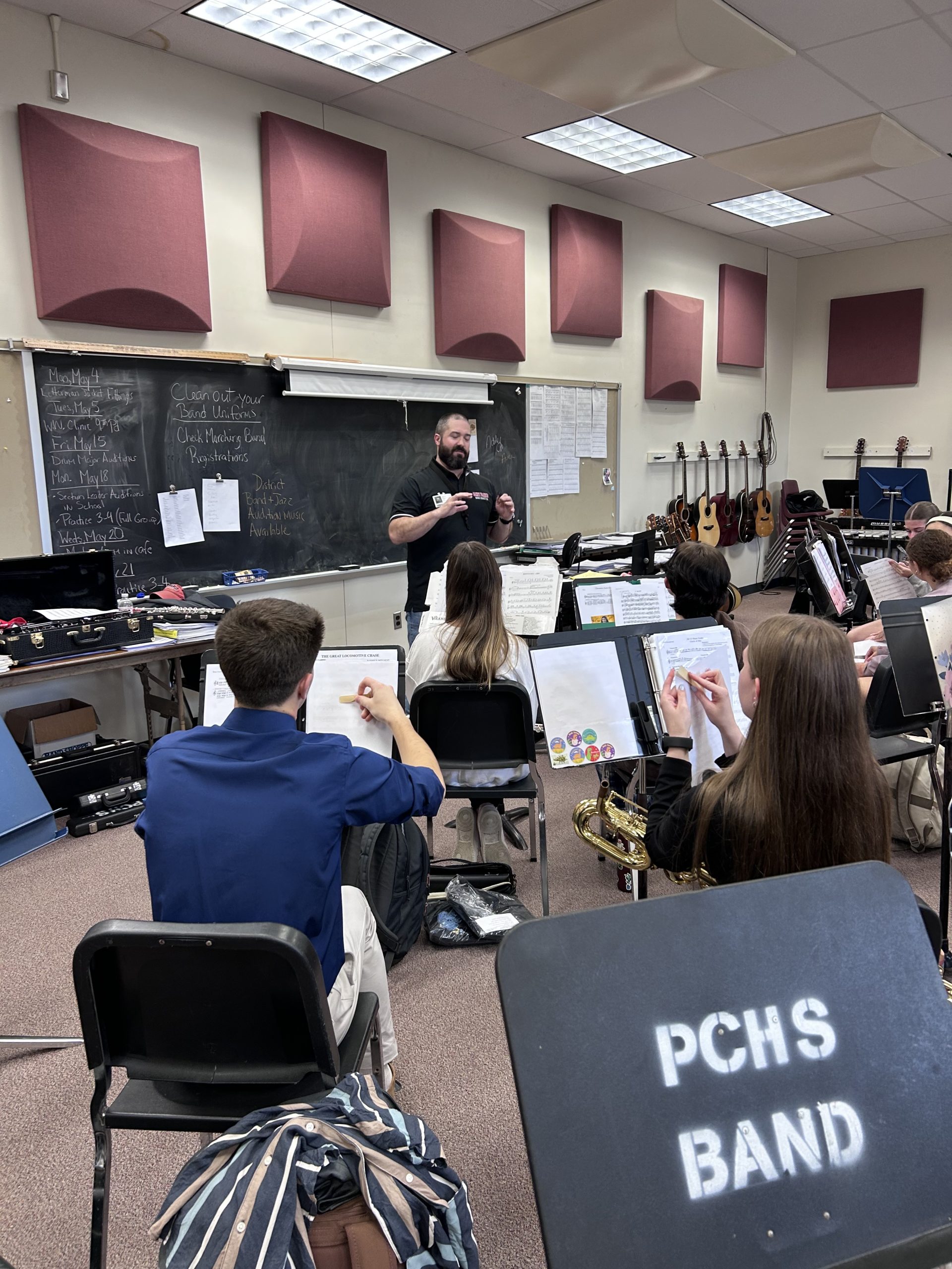 Mrs. Stombaugh’s woodwind students.